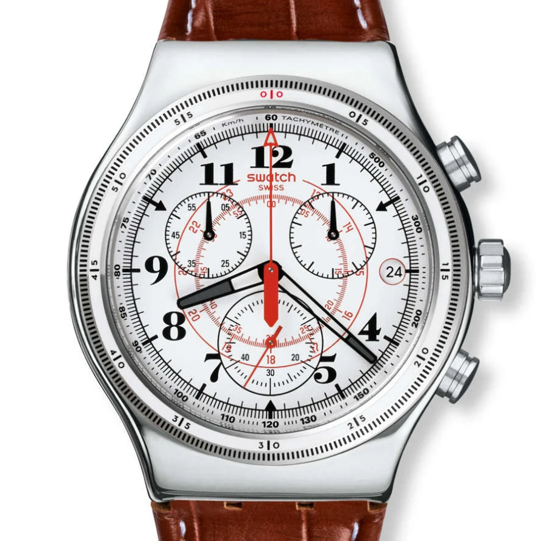 YVS414 Reloj Swatch Back To the Roots de caballero correa de piel - Image 7
