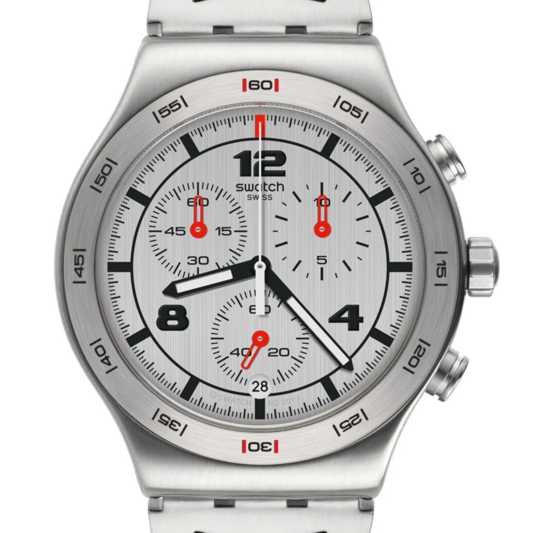 YVS447G Reloj Swatch Silver Again de hombre correa de metal 43 mm - Image 4