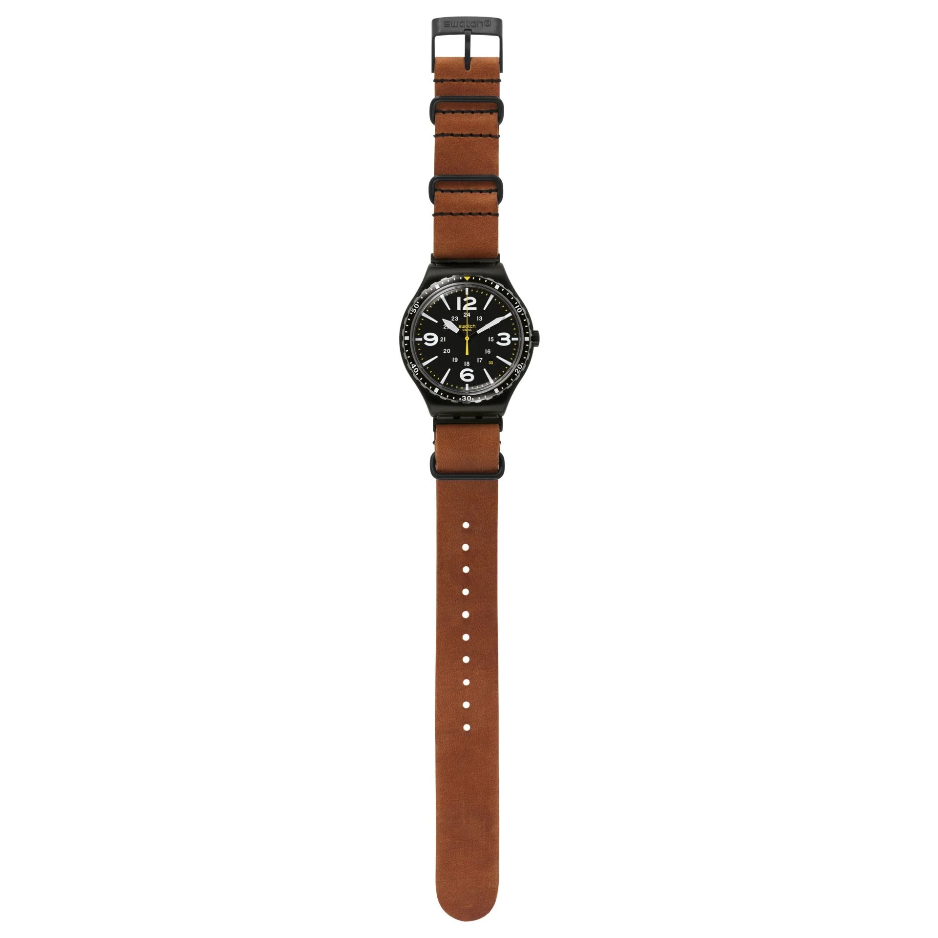 YWB402 Reloj Swatch Special Unit de hombre correa de piel - Image 2