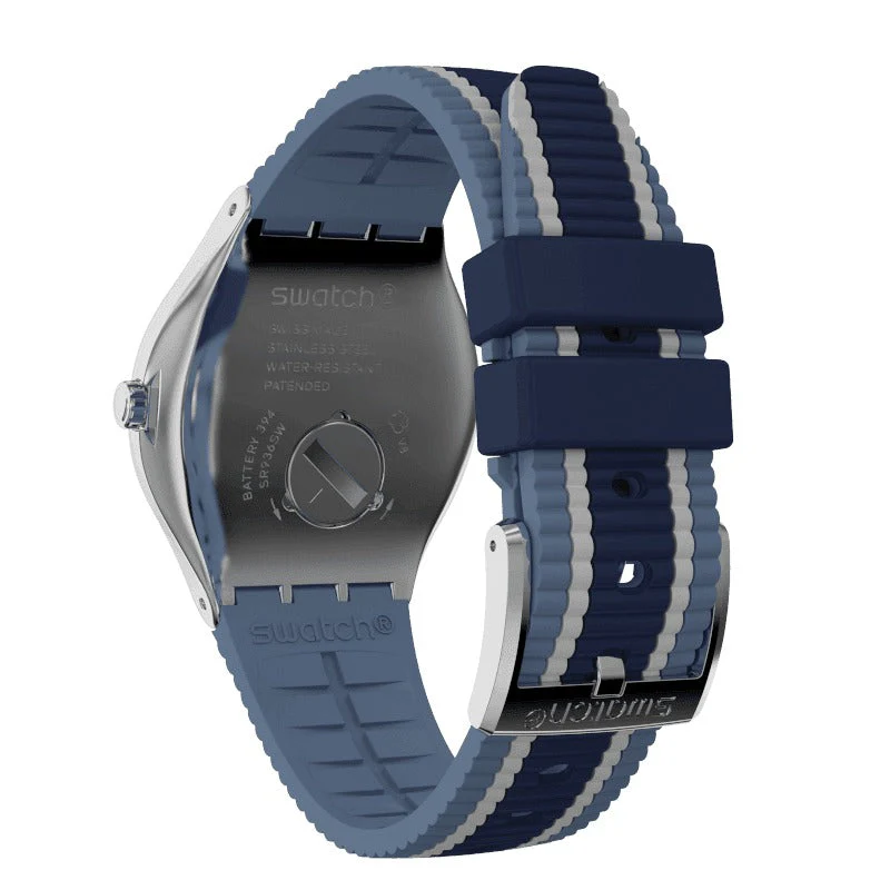 YWS436 Reloj Swatch Bluora de hombre correa de silicona - Image 3