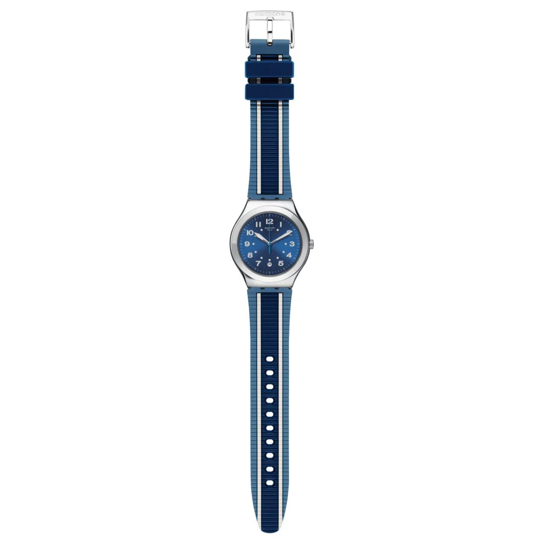 YWS436 Reloj Swatch Bluora de hombre correa de silicona - Image 4